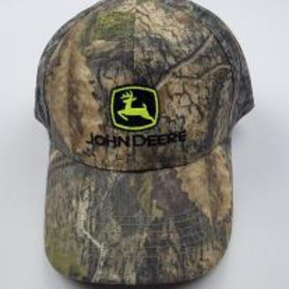 Other - Mossy Oak John Deere Mesh Strapback Embroidered Curved Bill Baseball Hat Cap